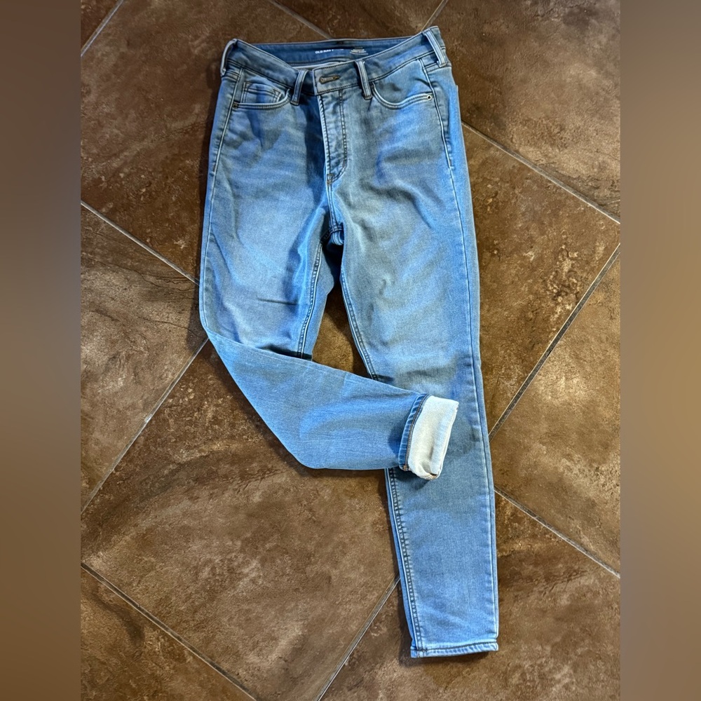 Flannel lined skinny jeans